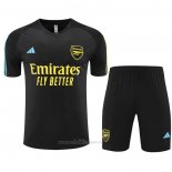 Chandal del Arsenal Manga Corta 2023-2024 Negro - Pantalon Corto