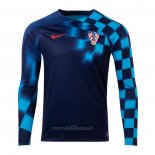 Camiseta Croacia Segunda Manga Larga 2022