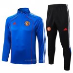 Chandal de Sudadera del Manchester United Nino 2025-2026 Azul