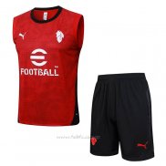 Chandal del AC Milan Sin Mangas 2025-2026 Rojo