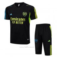 Chandal del Arsenal Manga Corta 2023-2024 Negro - Pantalon Corto