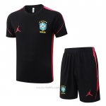 Chandal del Brasil Manga Corta 2026-2027 Negro - Pantalon Corto