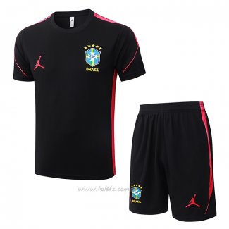 Chandal del Brasil Manga Corta 2026-2027 Negro - Pantalon Corto
