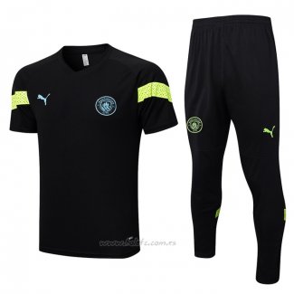 Chandal del Manchester City Manga Corta 2022-2023 Negro