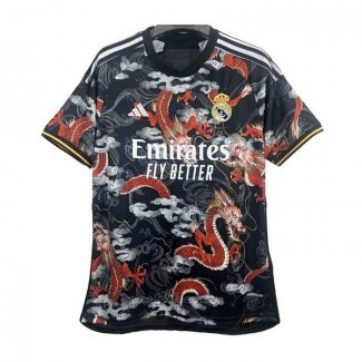 Camiseta Real Madrid Dragon 2024-2025 Negro Tailandia