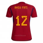 Camiseta Espana Jugador Ansu Fati Primera 2022