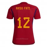 Camiseta Espana Jugador Ansu Fati Primera 2022