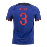 Camiseta Paises Bajos Jugador De Ligt Segunda 2022