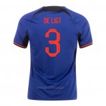 Camiseta Paises Bajos Jugador De Ligt Segunda 2022