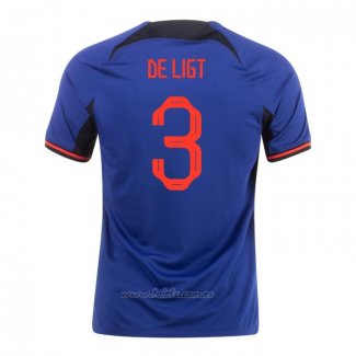 Camiseta Paises Bajos Jugador De Ligt Segunda 2022