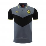 Camiseta Polo del Borussia Dortmund 2022-2023 Gris y Negro