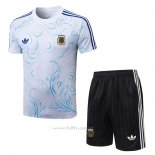 Chandal del Argentina Manga Corta 2026-2027 Blanco - Pantalon Corto