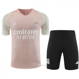 Chandal del Lyon Manga Corta 2023-2024 Rosa - Pantalon Corto