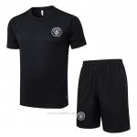 Chandal del Manchester City Manga Corta 2025-2026 Negro - Pantalon Corto