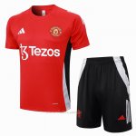 Chandal del Manchester United Manga Corta 2024-2025 Rojo - Pantalon Corto