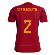 Camiseta Espana Jugador Azpilicueta Primera 2022