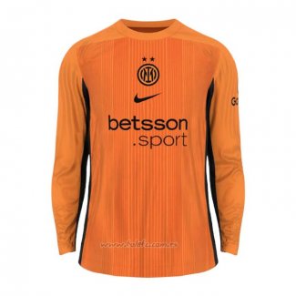 Camiseta Inter Milan Portero Manga Larga 2025-2026 Naranja