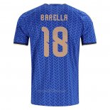 Camiseta Italia Jugador Nicolo Barella Primera 2026