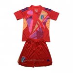 Camiseta Italia Portero Nino 2024-2025 Rojo