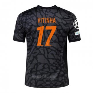 Camiseta Paris Saint-Germain Jugador Vitinha Tercera 2023-2024