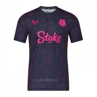 Camiseta Pre Partido del Everton 2025-2026 Azul Rosa