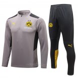 Chandal de Sudadera del Borussia Dortmund 2021-2022 Gris
