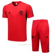 Chandal del Flamengo Manga Corta 2023-2024 Rojo - Pantalon Corto