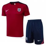 Chandal del Inglaterra Manga Corta 2024-2025 Rojo - Pantalon Corto