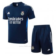 Chandal del Real Madrid Manga Corta 2025-2026 Azul Blanco - Pantalon Corto