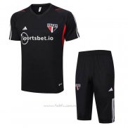 Chandal del Sao Paulo Manga Corta 2023-2024 Negro - Pantalon Corto