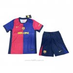 Camiseta Barcelona Primera Nino 2024-2025 Rojo Azul