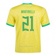 Camiseta Brasil Jugador Martinelli Primera 2022