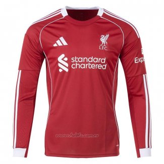 Camiseta Liverpool Primera Manga Larga 2025-2026