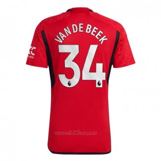 Camiseta Manchester United Jugador Van De Beek Primera 2023-2024