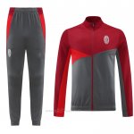 Chandal de Chaqueta del AC Milan 2024-2025 Rojo Gris