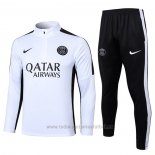 Chandal de Sudadera del Paris Saint-Germain Nino 2023-2024 Blanco