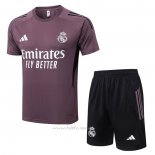 Chandal del Real Madrid Manga Corta 2025-2026 Purpura - Pantalon Corto