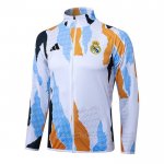 Chaqueta del Real Madrid 2024-2025 Blanco y Amarillo