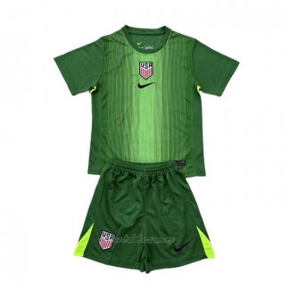 Camiseta Estados Unidos Portero Nino 2025 Verde