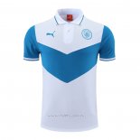 Camiseta Polo del Manchester City 2022-2023 Azul y Blanco