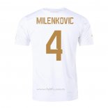 Camiseta Serbia Jugador Milenkovic Segunda 2022