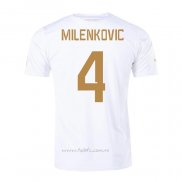 Camiseta Serbia Jugador Milenkovic Segunda 2022