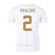 Camiseta Serbia Jugador Pavlovic Segunda 2022