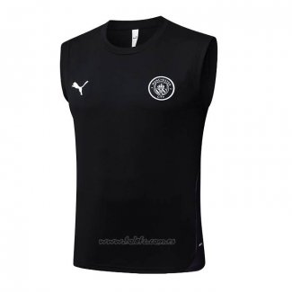 Camiseta de Entrenamiento Manchester City Sin Mangas 2025-2026 Negro