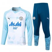 Chandal de Sudadera del Manchester City 2024 Azul y Blanco