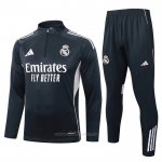 Chandal de Sudadera del Real Madrid Nino 2025-2026 Gris Oscuro