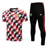 Chandal del Manchester United Manga Corta 2022-2023 Negro y Rojo