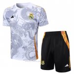 Chandal del Real Madrid Dragon Manga Corta 2024-2025 Blanco - Pantalon Corto