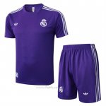 Chandal del Real Madrid Manga Corta 2025-2026 Purpura - Pantalon Corto