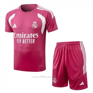 Chandal del Real Madrid Manga Corta 2026-2027 Rosa - Pantalon Corto
